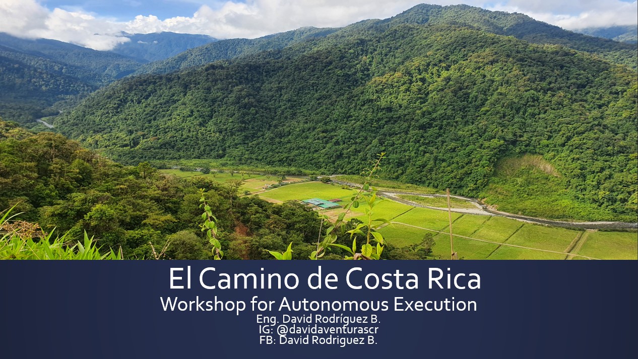 Camino de Costa Rica workshop information poster
